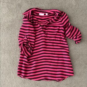 New York & Company Pink and Black blouse